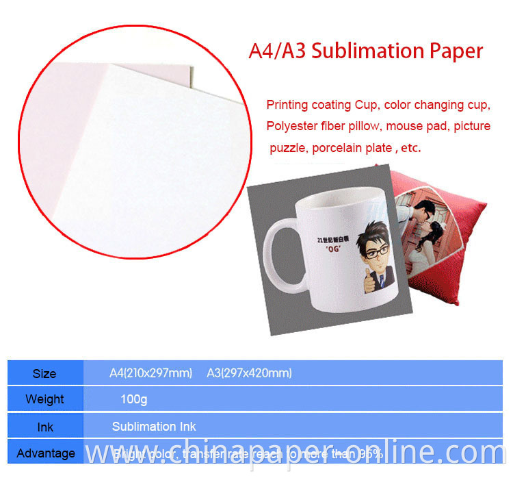 A4 Inkjet Light Wholesale Heat Transfer Paper for Polyester Fabric